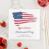 Serviette En Papier USA American Flag Military Retirement Party (En situation)