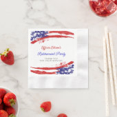 Serviette En Papier USA American Flag Military Retirement Party (En situation)