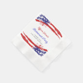 Serviette En Papier USA American Flag Military Retirement Party (Coin)