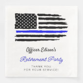 Serviette En Papier USA American Flag Military Retirement Party (Devant)