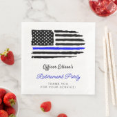 Serviette En Papier USA American Flag Military Retirement Party (En situation)