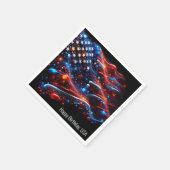 Serviette En Papier USA Drapeau de peinture 4 juillet (Coin)