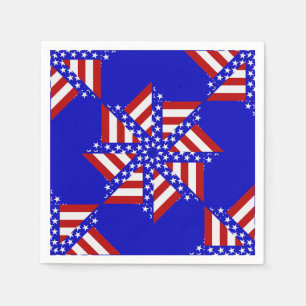 Serviette En Papier USA Drapeau Teabag Folding s14B-PAPER NAPKINS