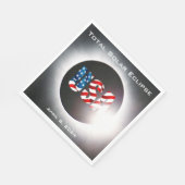 Serviette En Papier USA FLAG Total éclipse solaire 8 avril 2024 (Coin)