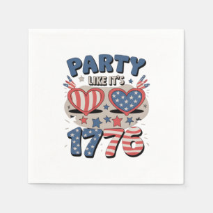 Serviette En Papier USA Party Like It's 1776, America, Independence Da