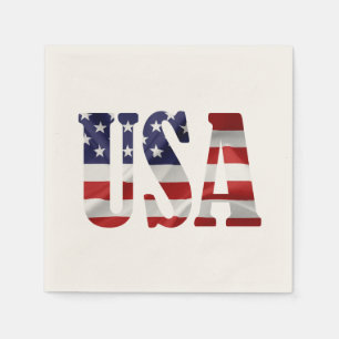 Serviette En Papier USA Patriotique