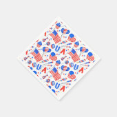 Serviette En Papier USA Patriotique Drapeau Papier Napkin (Coin)