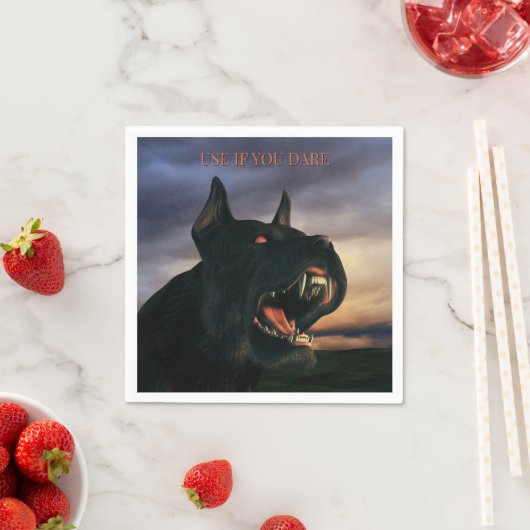 Serviette En Papier Use If You Dare. Big, black dog (En situation)