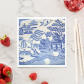 Serviette En Papier Utiliser Blue Willow Luncheon Napkins & Vous êtes  (En situation)