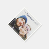 Serviette En Papier Utiliser votre propre photo L'aventure commence Ma (Coin)