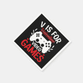 Serviette En Papier V est pour Jeux Vidéos avec Valentine Crossing Out (Coin)