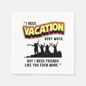 SERVIETTE EN PAPIER VACANCES (Devant)