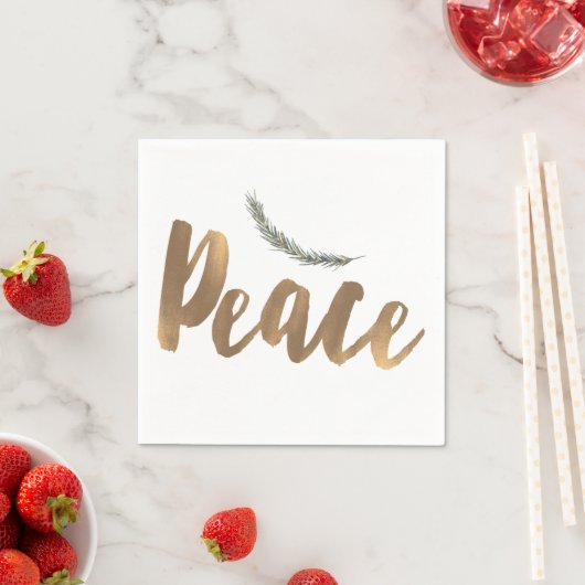 Serviette En Papier Vacances botaniques Direction de la Paix Pine Rust (En situation)