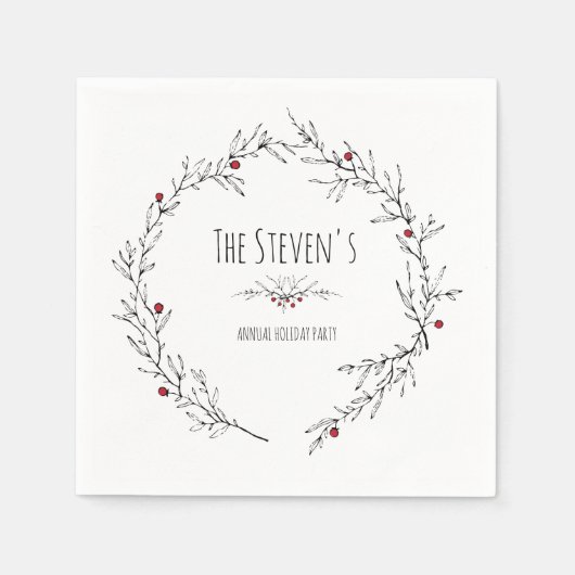 Serviette En Papier Vacances de Holly Berry (Devant)