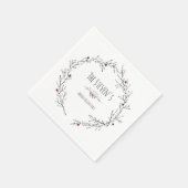 Serviette En Papier Vacances de Holly Berry (Coin)