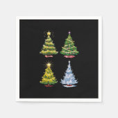 Serviette En Papier Vacances de Noël Arbre verte (Devant)