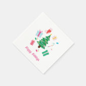 Serviette En Papier Vacances de Noël de Preppy (Coin)