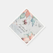 Serviette En Papier Vacances de Noël d'hiver Mariage aquarelle (Coin)