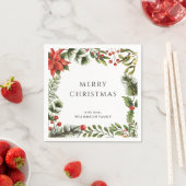 Serviette En Papier Vacances de Noël en famille Botanique Élégant Papi (En situation)