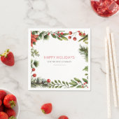 Serviette En Papier Vacances de Noël Fêtes de famille Berries Papier v (En situation)