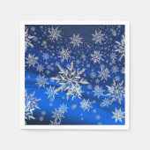 Serviette En Papier Vacances de Noël Hiver Flocons de Neige (Devant)