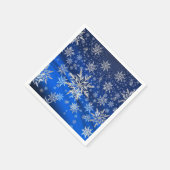 Serviette En Papier Vacances de Noël Hiver Flocons de Neige (Coin)