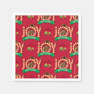 Serviette En Papier Vacances de Noël Joie au Motif des écureuils