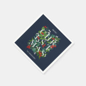 Serviette En Papier Vacances De Noël Saintes Et Vertes (Coin)