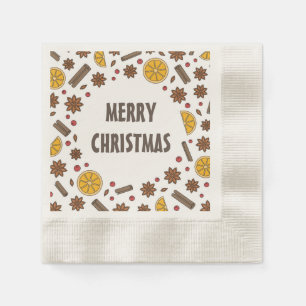 Serviette En Papier Vacances de Noël vin roux rouge cocktail épicé