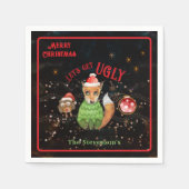 Serviette En Papier Vacances de renard et de hibou moche (Devant)