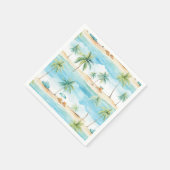 Serviette En Papier Vacances d'été Plage Palm Trees - (Coin)