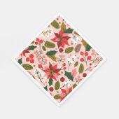 Serviette En Papier Vacances d'hiver à Poinsettia (Coin)