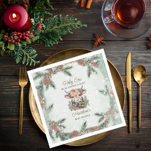 Serviette En Papier Vacances d'hiver Highland Holy Cow Baby shower