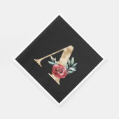 Serviette En Papier Vacances d'hiver initiales lettre A (Coin)