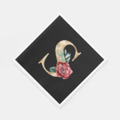 Serviette En Papier Vacances d'hiver initiales lettre S (Coin)