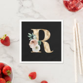 Serviette En Papier Vacances d'hiver lettre initiale R (En situation)