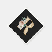Serviette En Papier Vacances d'hiver lettre initiale R (Coin)