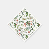 Serviette En Papier Vacances en bois hivernal (Coin)