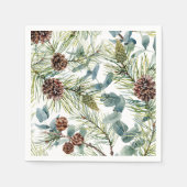 Serviette En Papier Vacances Forêt de Bois (Devant)