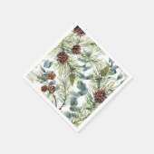 Serviette En Papier Vacances Forêt de Bois (Coin)