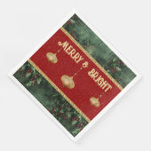 Serviette En Papier Vacances Joyeuses & Lumineuses (Coin)
