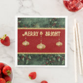 Serviette En Papier Vacances Joyeuses & Lumineuses (En situation)