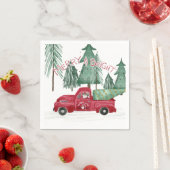 Serviette En Papier Vacances Joyeux Joyeux Gnomes Fête de Noël Forêt (En situation)