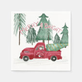 Serviette En Papier Vacances Joyeux Joyeux Gnomes Fête de Noël Forêt (Devant)