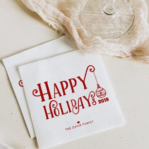 Serviette En Papier Vacances les plus agréables Noël personnalisé