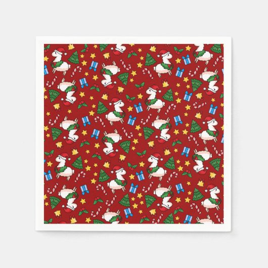 Serviette En Papier Vacances Llama folie (Devant)