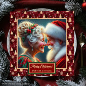 Serviette En Papier Vacances Naples Rouge Or Vert Noël Design