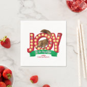 Serviette En Papier Vacances Noël | Joie à l'écureuil (En situation)