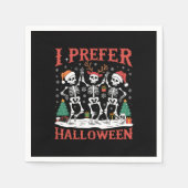 Serviette En Papier Vacances Noël laid Je préfère Halloween Noël (Devant)