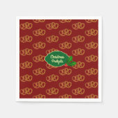 Serviette En Papier Vacances Pretzel Nibbles - Noël fête propre texte (Devant)